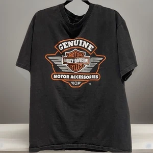 T-shirt vintage punto singolo Harley Davidson nera Sydney Australia 2XL - Foto 1 di 7