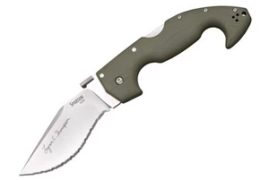 Cold Steel Knives Spartan Lockback 21STAA S35VN Stainless OD Green G10 - Picture 1 of 2
