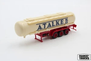 Rimorchio serbatoio Herpa anni 80 crema/marrone rosso "A. Talke KG 1:87 /H21339 - Foto 1 di 1