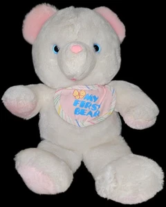 1982 White My First Teddy Bear American Greetings Amtoy 12 Zoll - Bild 1 von 2