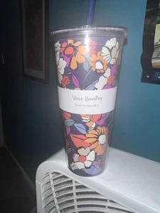 Vera Bradley Floral BurstsDouble Wall Tumbler w/Straw 24oz. - Picture 1 of 3