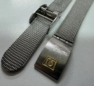 Genuine OMEGA 6020 12mm Mesh Bracelet Stainless Steel Ladies Watch Band #192 - Picture 1 of 10