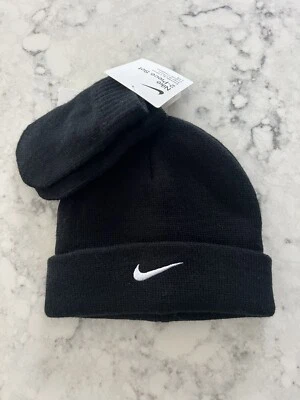 Nike Infant Boys Size 12/24M Hat and Mittens 2 Piece Set - Black NWT - Image 1 of 4