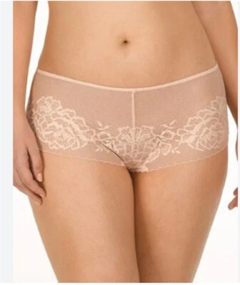 Braguita de encaje beige o rosa Natori M Flora niña 119181 nueva sin etiquetas Foto 1 de 2