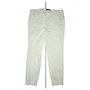 Luisa Cerano Women Stretch Slim Regular Ankle Fabric Pants 42 W34 L32 White New - Picture 1 of 7