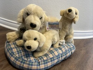 Vintage 2000 Animal Alley Golden Retriever and Her Puppies! Plush New With Tags! - Picture 1 of 10