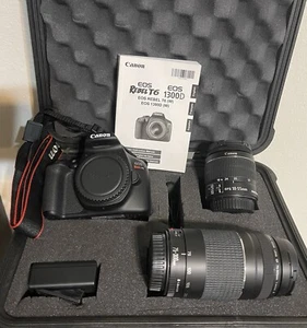 Canon EOS REBEL T6 DSLR Camera Zoom Kit - Picture 1 of 3
