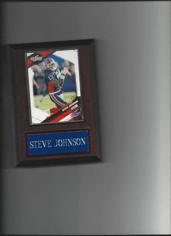STEVE JOHNSON PLAQUE BUFFALO BILLS FOOTBALL NFL   C Cover