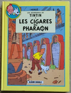 Tintin Cigares du Pharaon & Le Lotus Bleu HERGE éd France Loisirs - Imagen 1 de 3