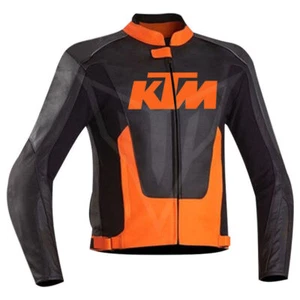 KTM Duke Mens Motorcycle Leather Jacket Race MOTOGP CE Leather Biker Jackets - Picture 1 of 4