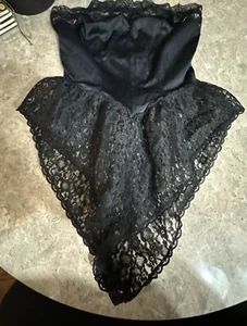 VINTAGE BLACK STRAPLESS LINGERIE /TEDDY! SIZE 36. TLC - Picture 1 of 8