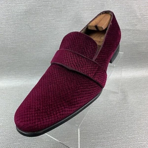 Zapatos sin cordones Lucio Ricci Lancer estampado borgoña textil punta redonda talla 13M - Imagen 1 de 11