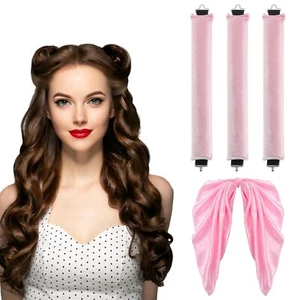 4 in 1 Pack Heatless Curling Rod No Heat Hair Curlers to Sleep in Overnight C... - Picture 1 of 6