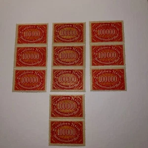 GERMANY DEUTSCHES REICH 100,000 HUNDERSTAUSEND MARK UNUSED OG MLH STAMPS #FS115! - Picture 1 of 5