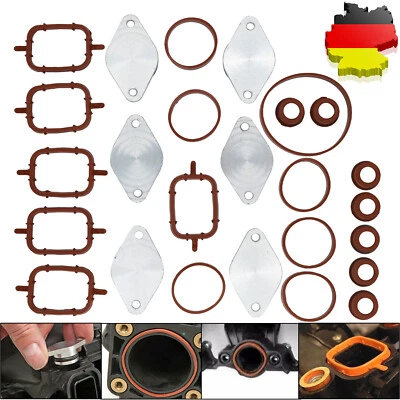 6X 32/33MM SWIRL FLAP GASKET SET SWIRL FLAPS For BMW X6 E71 3 SERIES E90 X5 M57 - Image 1 of 4