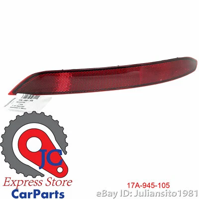 17A945105 VOLKSWAGEN GENUINE OEM JETTA REAR LEFT LIGHT REFLECTOR - Image 1 of 4