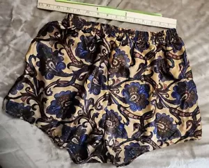 Joe Boxer 100% Seda Dorado Rojo Azul Paisley Remolino Pantalones Cortos Panty Pijama Med - Imagen 1 de 16