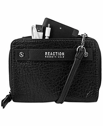 Cartera Kenneth Cole Reaction NEGRA con correa con cargador de batería y bloqueo RFID Foto 1 de 1