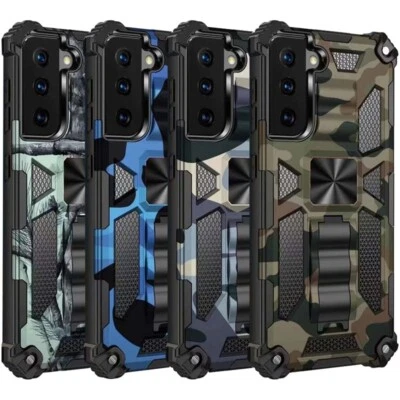 For Samsung Galaxy S24 S23 S22 S21 Note20 Heavy Duty Rugged Kickstand Case