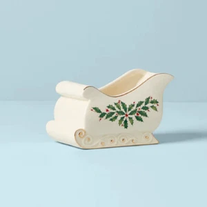 Lenox Fine China Christmas HOLIDAY - Christmas Figural Sleigh Candy Dish - N/O - Picture 1 of 1