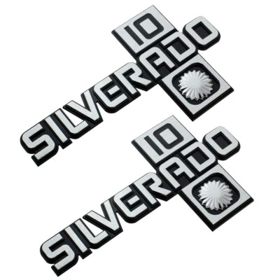 2Pc Fender Emblem Badge Fits for 81-88 Trucks Silverado “10” 14026453 - Image 1 of 4