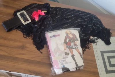 Treasure Chest Pirate Wench Caribbean Fancy Dress Halloween Sexy Adult Costume - Image 1 of 4