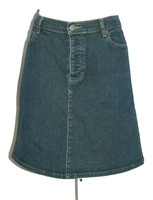 Vintage Esprit #5682054 Size 9 Denim Blue 5 pocket Summer Fun Rad Short Skirt-18 - Image 1 of 4