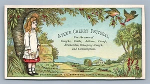 LOWELL MA AYER'S CHERRY PECTORAL VICTORIAN TRADE CARD - Bild 1 von 2
