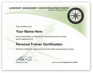 Personal Trainer Training Course Certificate / Diploma Fitness Certification - Picture 1 of 2