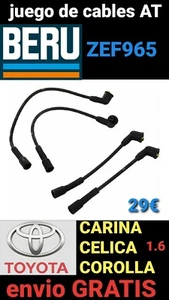 CABLES AT TOYOTA CARINA CELICA COROLLA 1600 BERU ZEF965 - Imagen 1 de 6