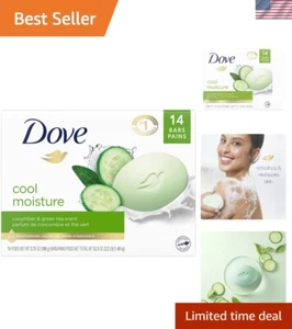 Versatile Cucumber Green Tea Beauty Bar - Ideal Facial and Body Cleanser 14 Pack - Picture 1 of 11