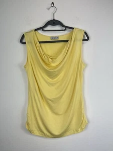 Kettlewell Womens Yellow Lemon Sleeveless Cowl Neck Top Size L - Picture 1 of 7