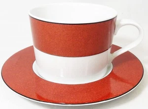 LUBERON RED by Block Spal Cup & Saucer NEW made in Portugal Solfrance design - Picture 1 of 13