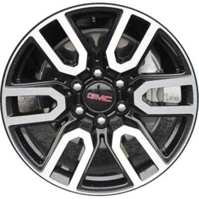 New Alloy Wheel For 2019-2021 GMC Sierra 1500 20x9 inch Black Rim - Image 1 of 4
