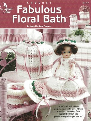 Fabulosa alfombra redonda de ganchillo floral para baño caja de baratijas ambientador muñeca flor fuera de stock Foto 1 de 2