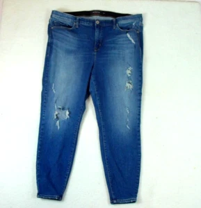 Torrid Premium Jeans Sky High Skinny Womens 22R Stretch Distressed Denim Pants - Picture 1 of 11