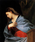 Huile d'art Tiziano Vecellio - Polyptyque de la Résurrection, Vierge Annoncée