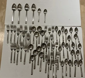 1847 Rogers Bros. IS Silver Plate Flatware Eternally Yours Mixed Lot 64 Pieces - Picture 1 of 15