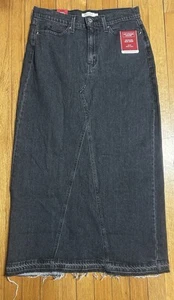 NWT Levi Strauss Signature Collection Gray Denim Maxi Skirt Sz 6 W28-MSRP $26.98 - Picture 1 of 6