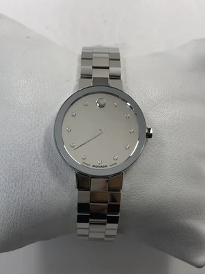 Reloj para dama Movado zafiro diamante cuarzo esfera espejo acero inoxidable 0607927 Foto 1 de 4