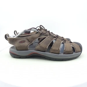 Keen Kreek 1248 Hombres EE. UU. 11 Gladiador Senderismo Sandalias Marrón Cuero Nubuck Zapatos - Imagen 1 de 9