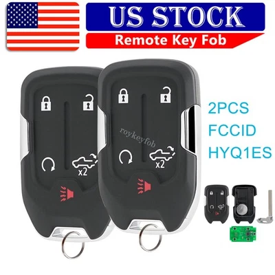 2 Smart Keyless Remote Key Fob 5 for 2021 2022 GMC Sierra 1500 2500 Truck HYQ1ES - Image 1 of 4