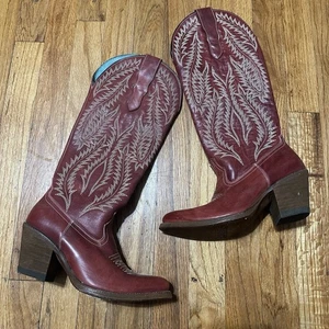 Corral rot bestickte Stiefel Damen 5,5 E1318 Western Cowboy Cowgirl - Bild 1 von 9