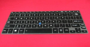 ORIGINAL TOSHIBA US BLACK KEYBOARD G83C000G35US P000640520 - Picture 1 of 3
