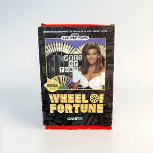 Wheel of Fortune 1992 Sega Genesis Game Complete CIB W Manual & Original Box - Picture 1 of 7