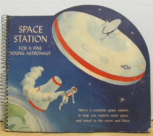 Vintage Hallmark Space Station Spiral Pop-Up Book - All pieces intact   (B22) - Picture 1 of 10