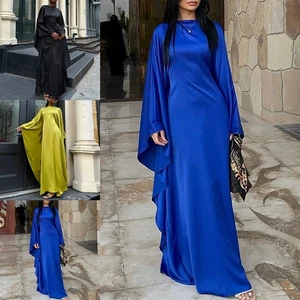 Butterfly Sleeve Maxi Abaya Dress for Women Spring Autumn Fashion Style - Picture 1 of 48