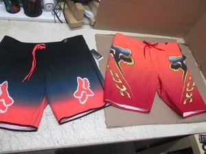 FOX MOUNTAIN-BIKE BMX ATV MX MOTOCROSS SHORTS - BOARDSHORT 34"-19+21" - 2 FOR 1 - Picture 1 of 4