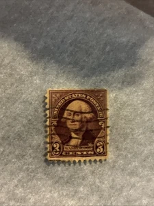 🔥 Seltene George Washington Purple 3 Cent Briefmarke 1932 US Porto - Bild 1 von 5