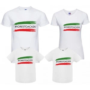 Coppie quattro T-shirt papà mamma bambino bambina io resto a casa COP 3 - Foto 1 di 5